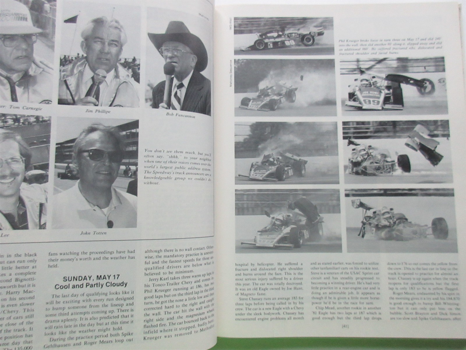 1981 Indianapolis 500 Carl Hungness hardcover Yearbook Bobby Unser