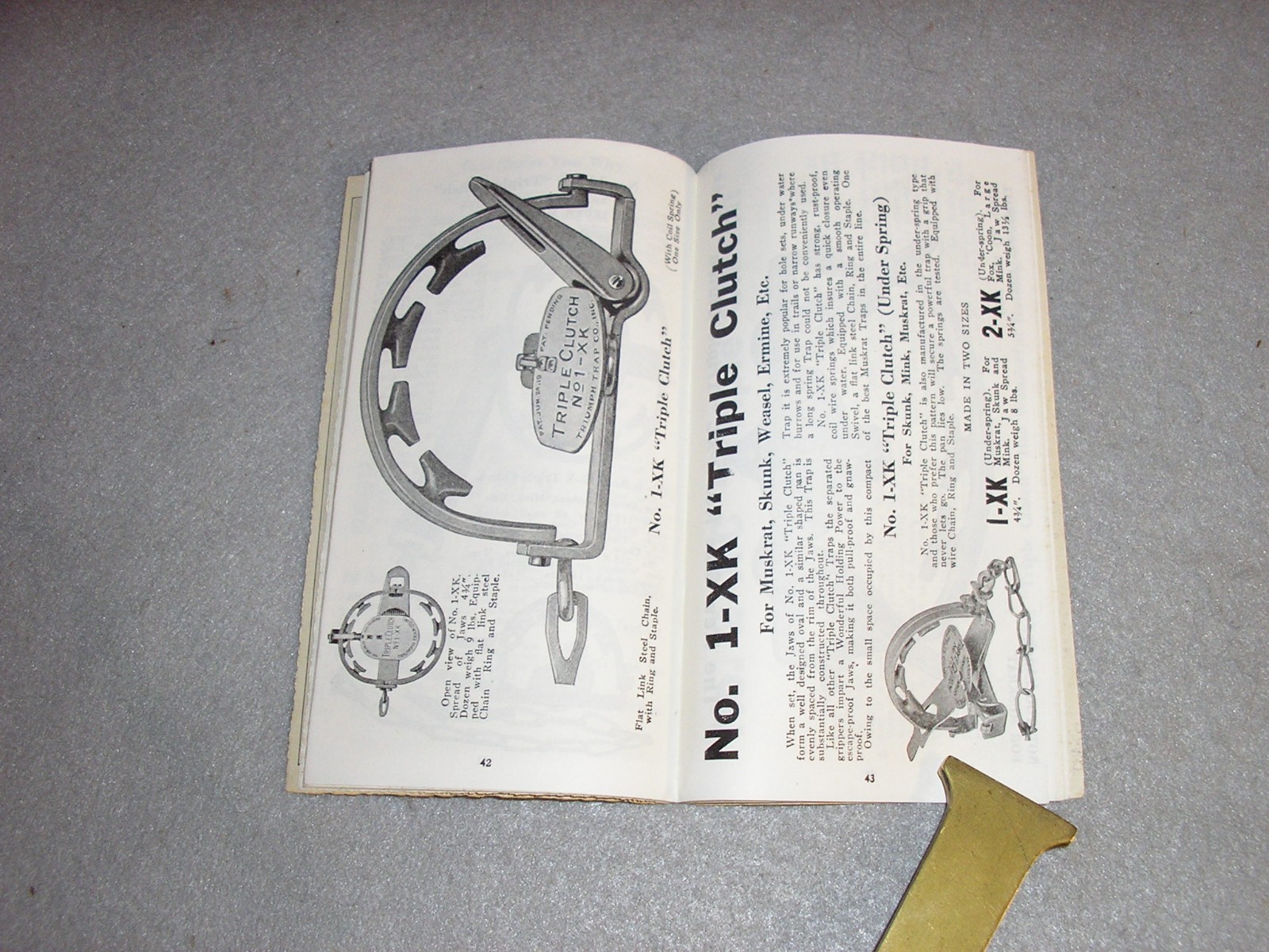 Antique Hunting Book Trapping Tricks Trapper’s Guide Methods Traps Catalog 1925