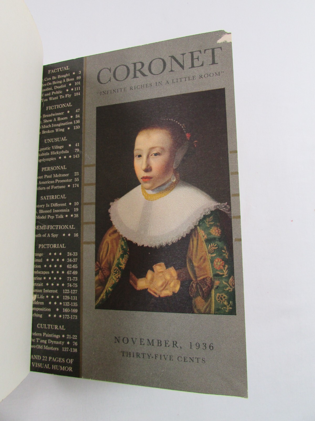 Bound Issues CORONET Magazines 1936- 1937 & 1948 Art Fiction Literature