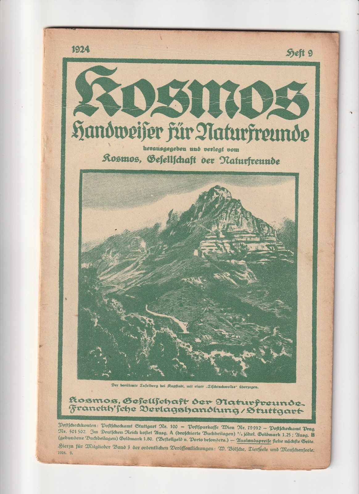 Cosmos 9 / 1924 Ehrenstein psychology * Wittmann leopard snake mangrove forests