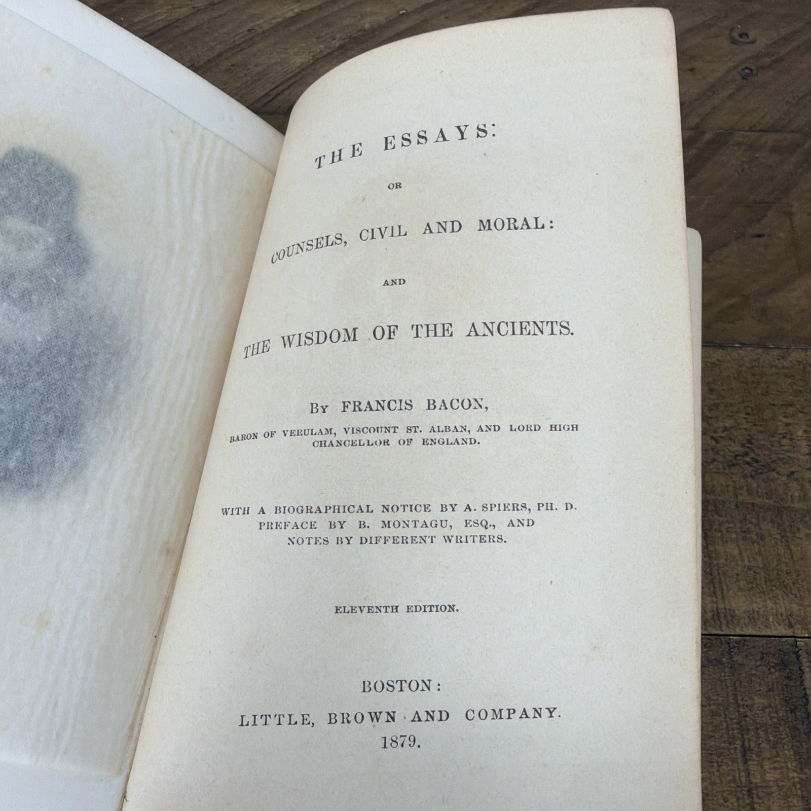 The Essays of Lord Francis Bacon Antique 1879 Hardcover