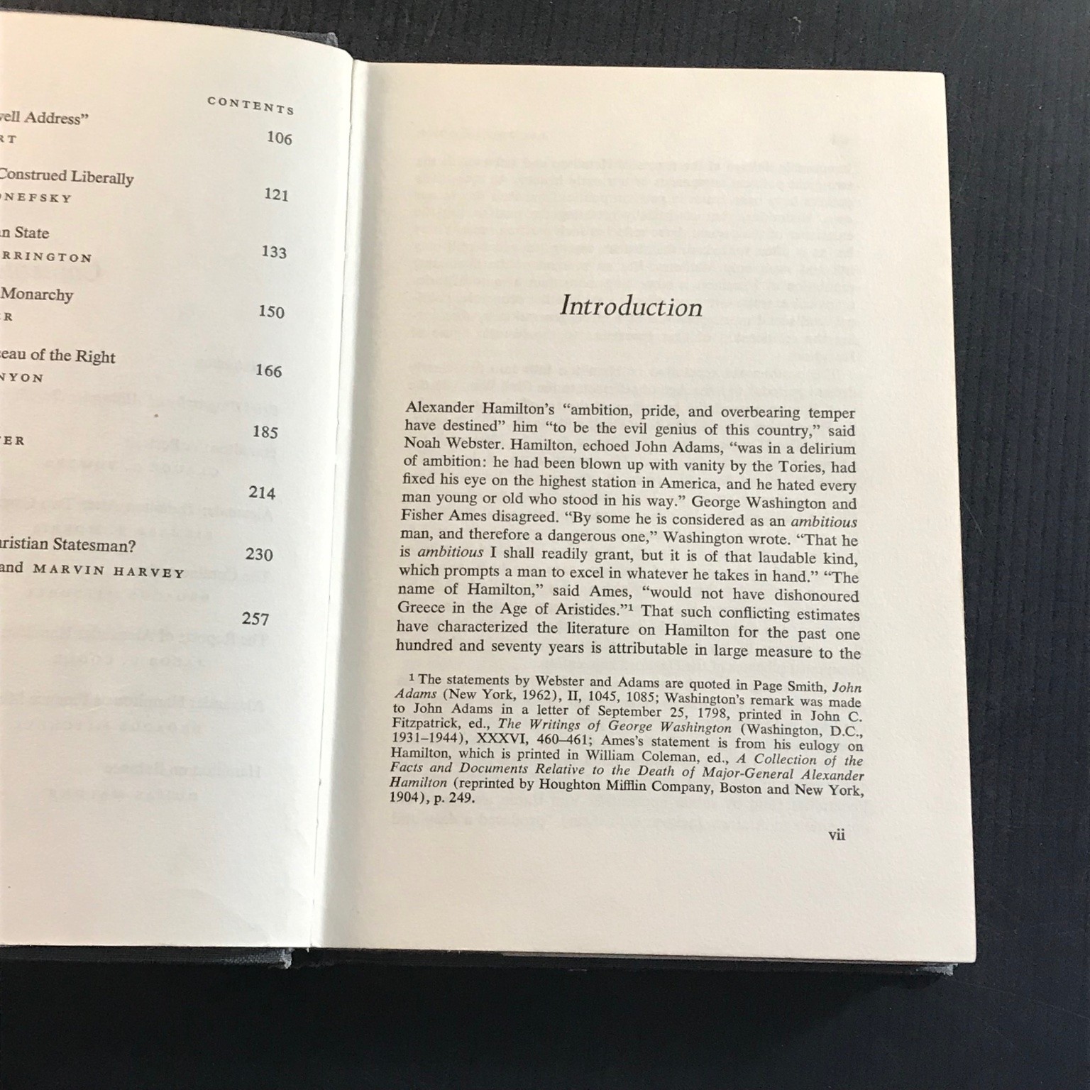 Alexander Hamilton Profile Jacob E. Cooke 1967 American History Biography