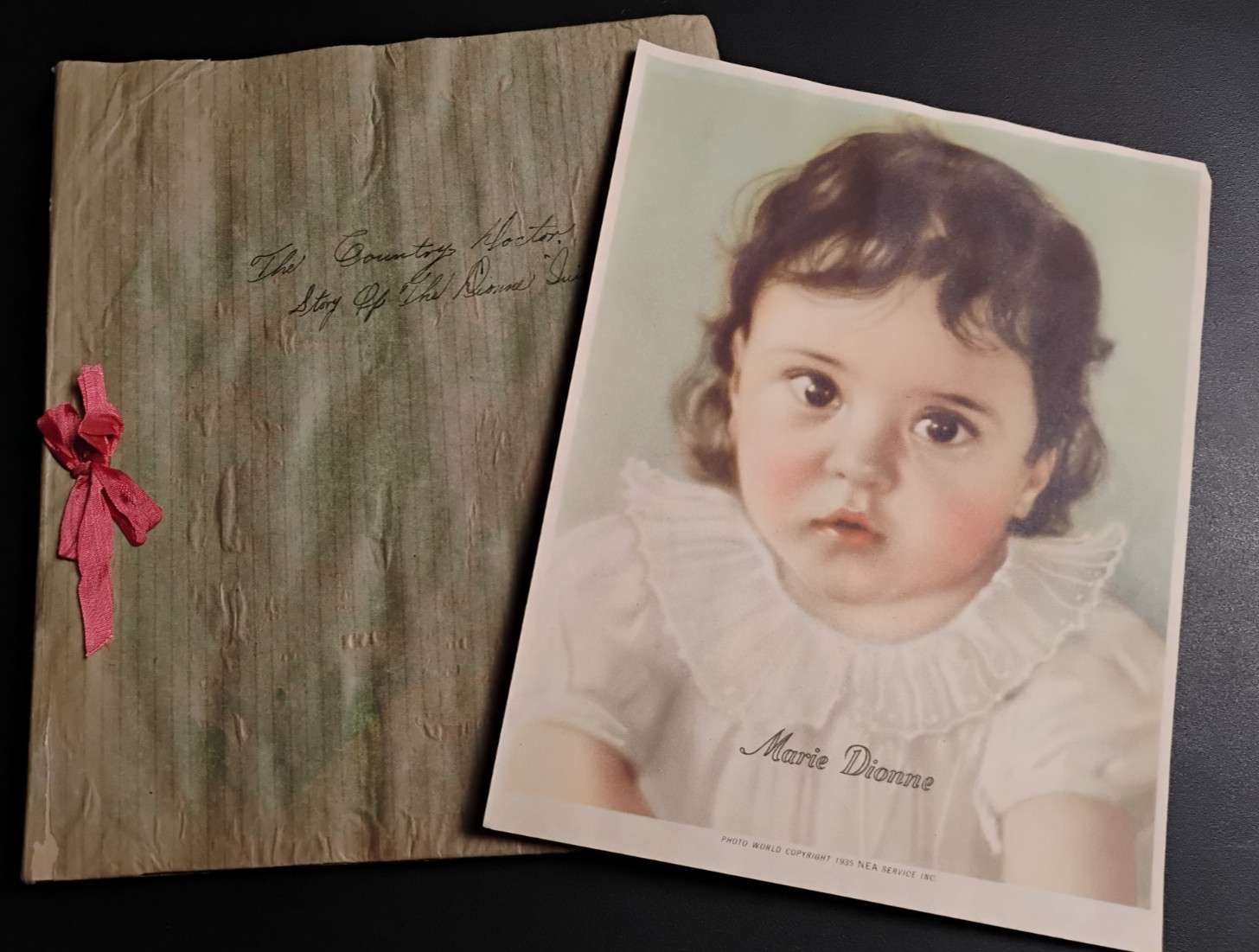1936 Dionne Quintuplets The Country Doctor Scrapbook – News Clippings & Photos
