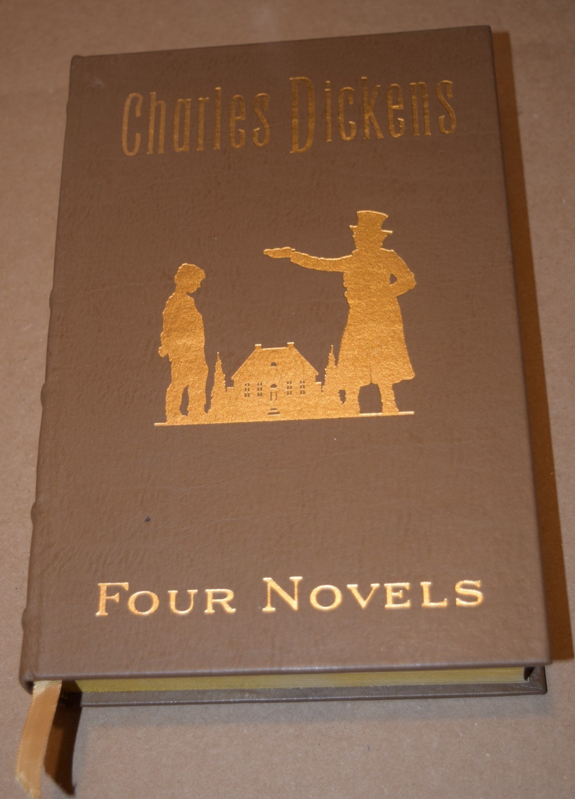 Charles Dickens Four Novels Barnes and Noble 1992 Gold Edges VG