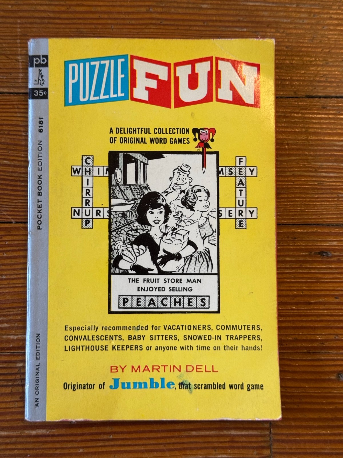 vtg lot PUZZLE FUN pb Martin DELL Jumble word games POCKET BOOKS puzzles 1960s