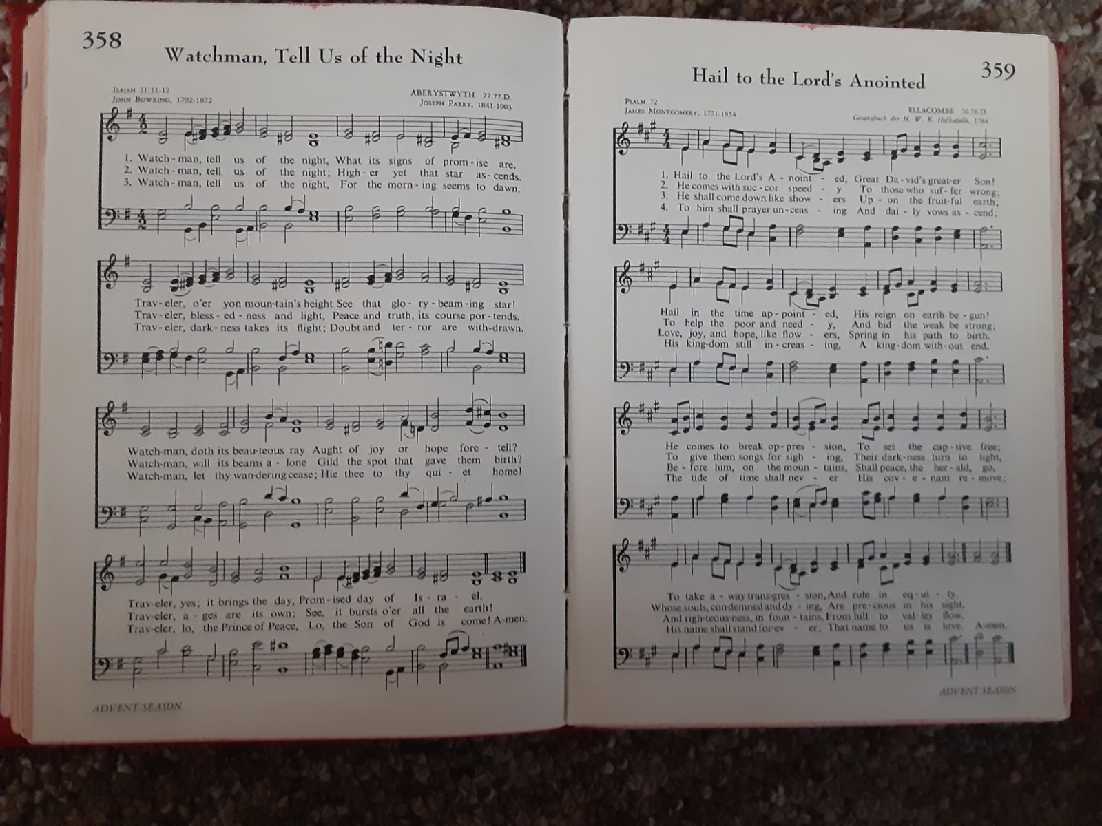 The Book of Hymns Official Hymnal of the United Methodist Church 1966 Red Music