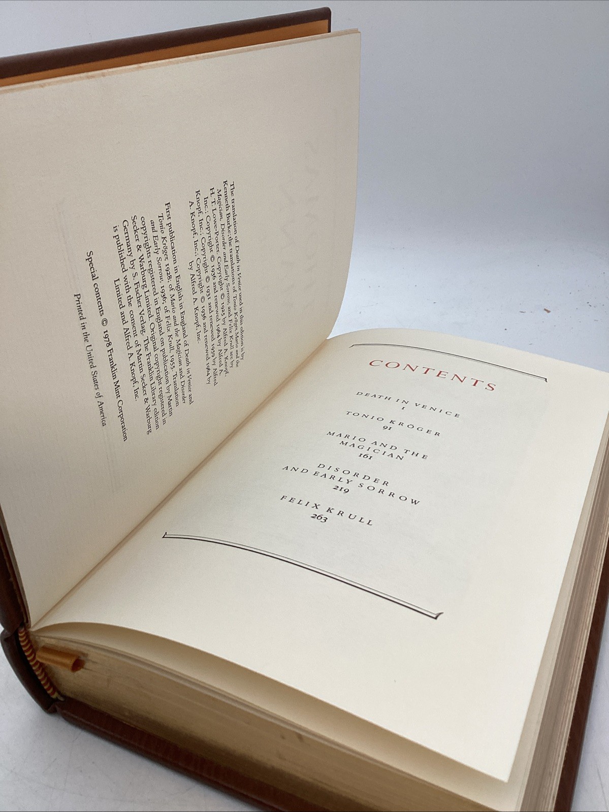 Thomas Mann Stories The Franklin Library Limited Ed Illustrated Jane Sterrett