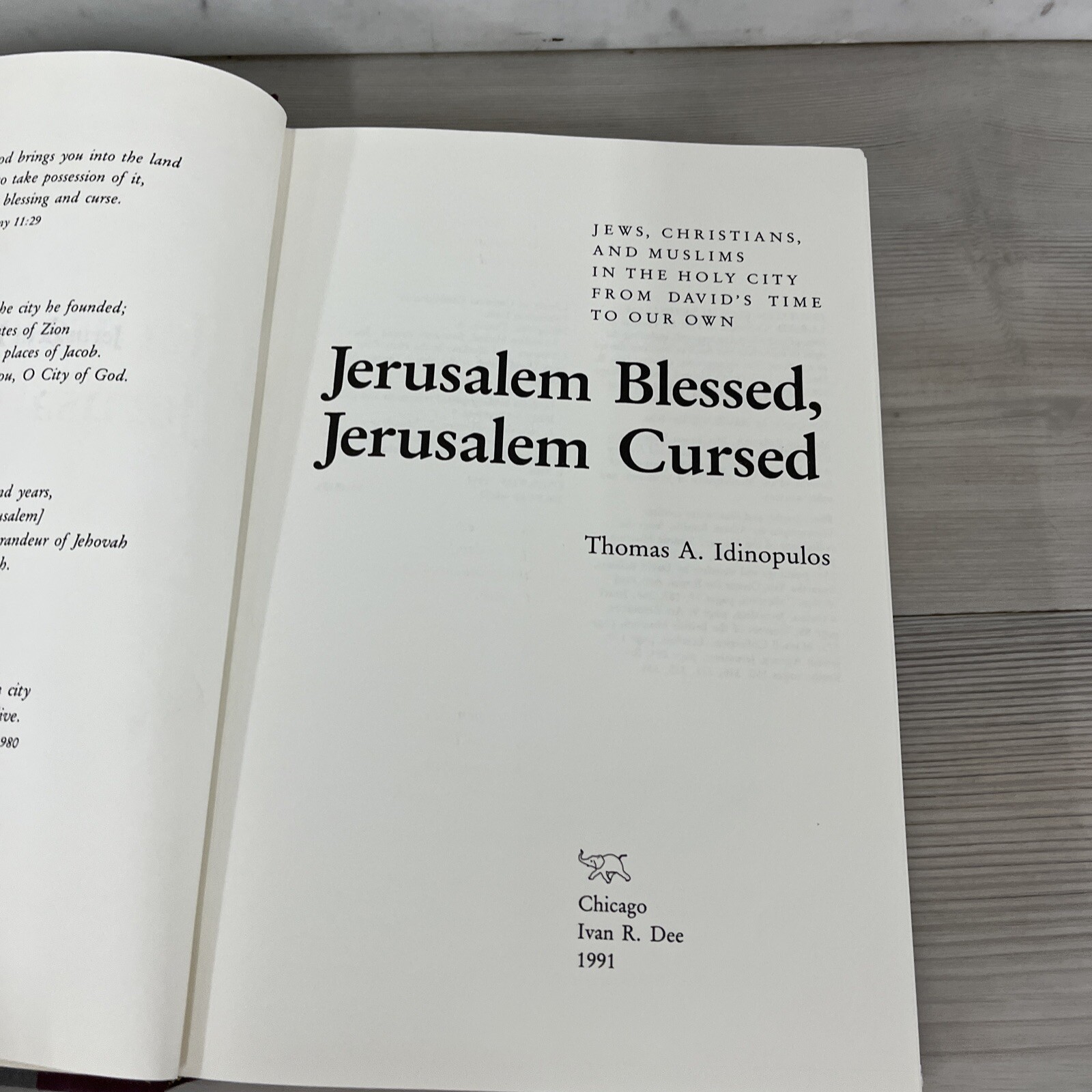 Jerusalem Blessed, Jerusalem Cursed: Jews, Christians and Muslims 10/18