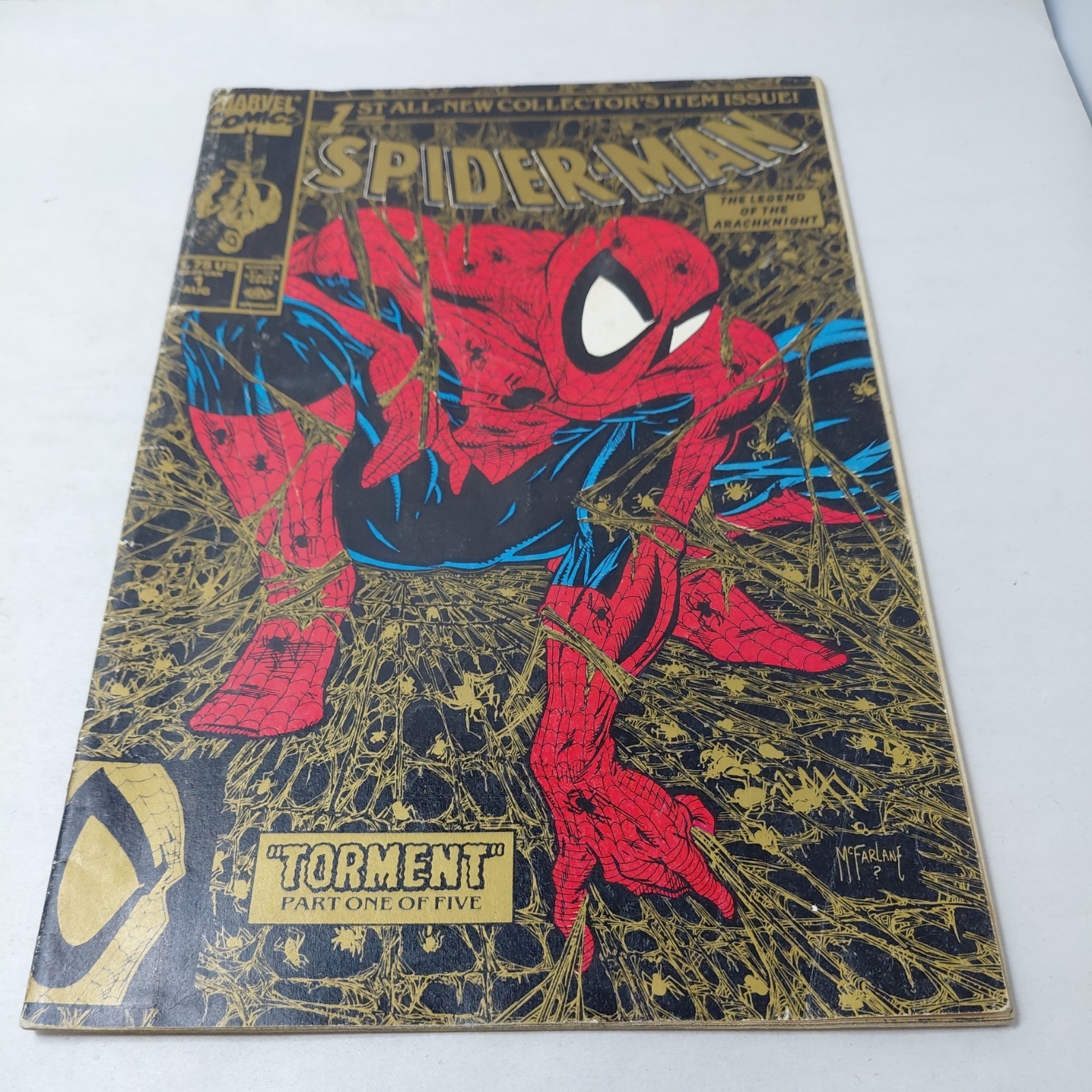 Spider-Man 1st Collector’s Issue Gold McFarlane Cover Torment Part 1 Comic Book