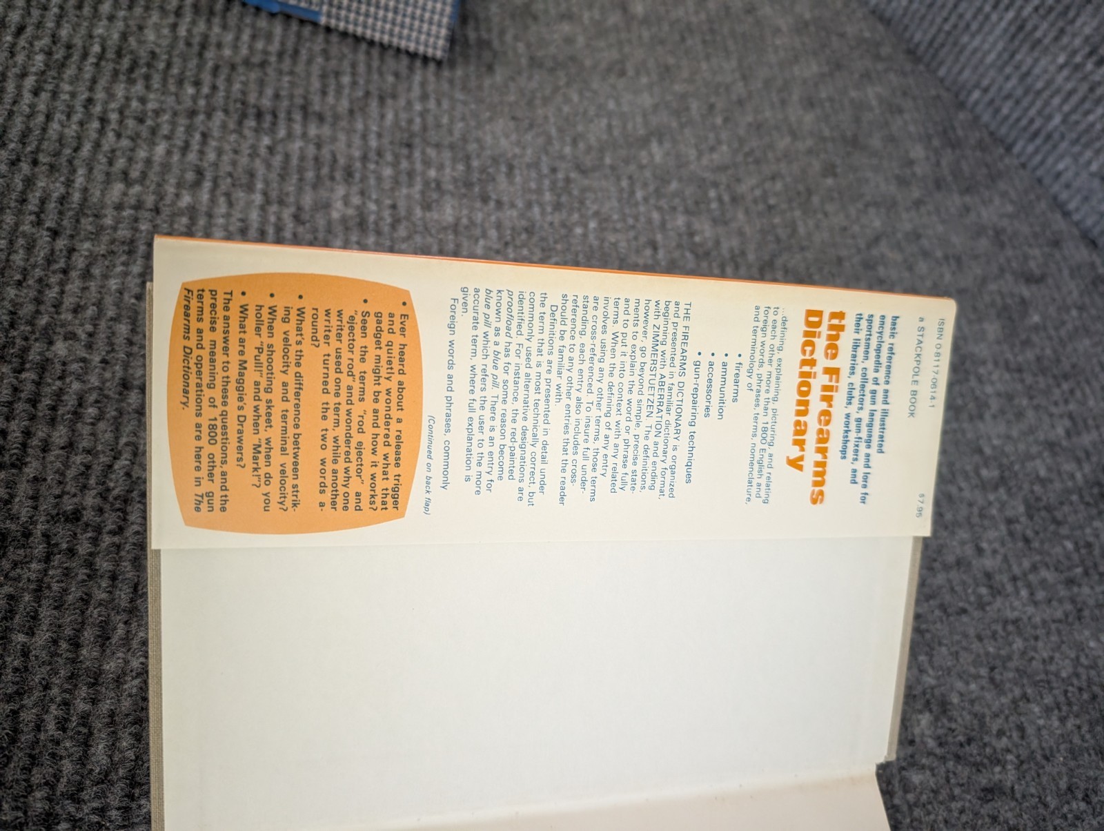 The Firearms Dictionary by R.A. Steindler (1970) Hardcover – Stackpole Books