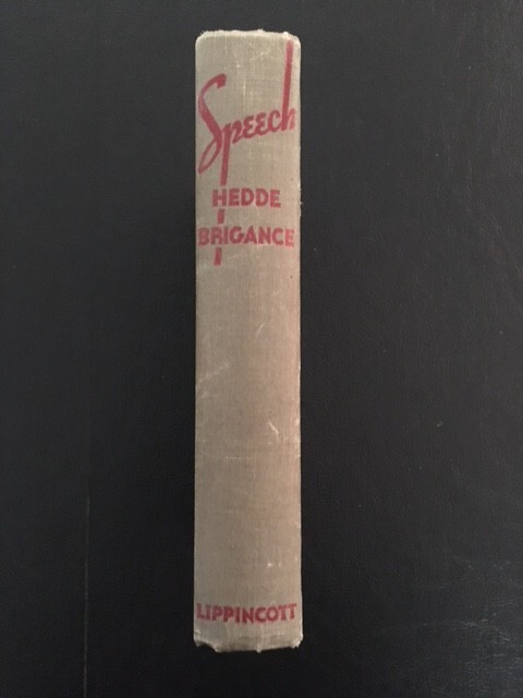 RARE 1937 *Speech* Hedde & Brigance High School Textbook HC/ VERY GOOD/NEAR FINE