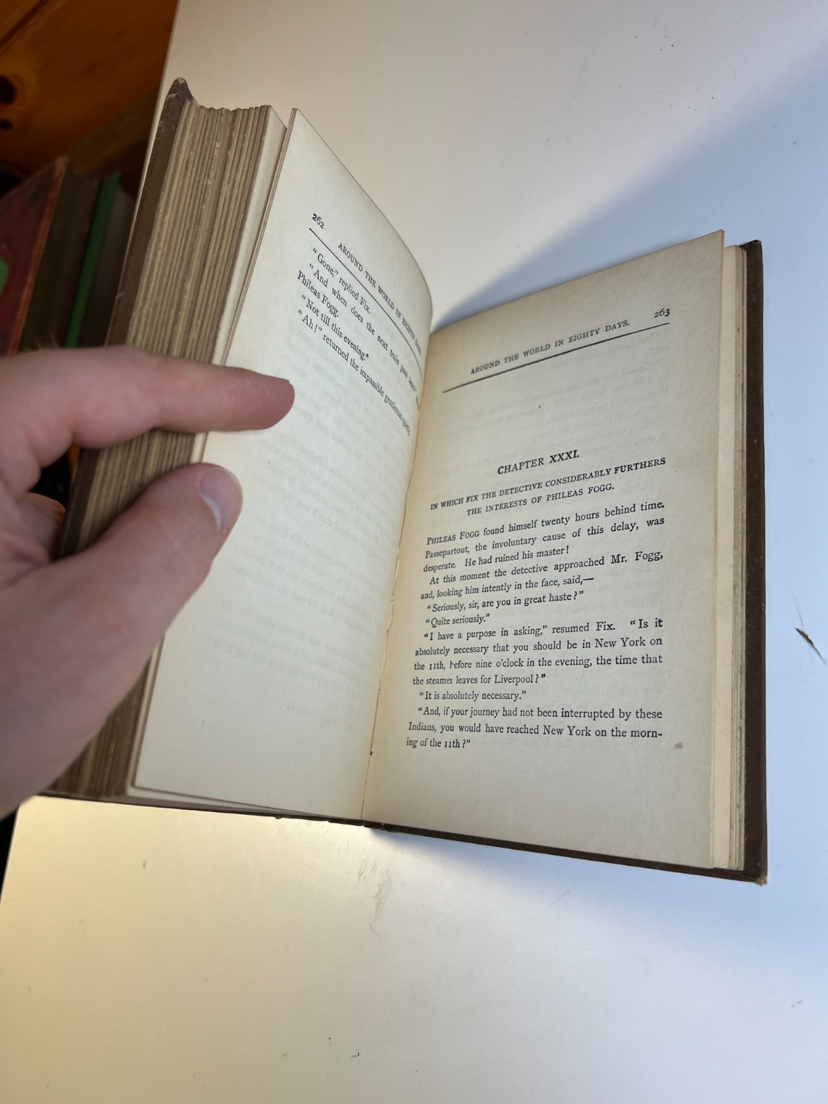 Antique Jules Verne Around World Eighty Days P Coates 1870s Gilt Ornate Book