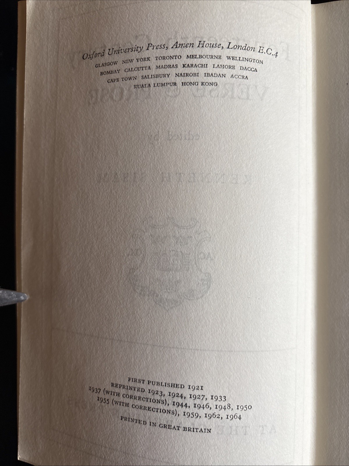 14th Century Verse and Prose Kenneth Sisam Vintage 1964 Edition Book