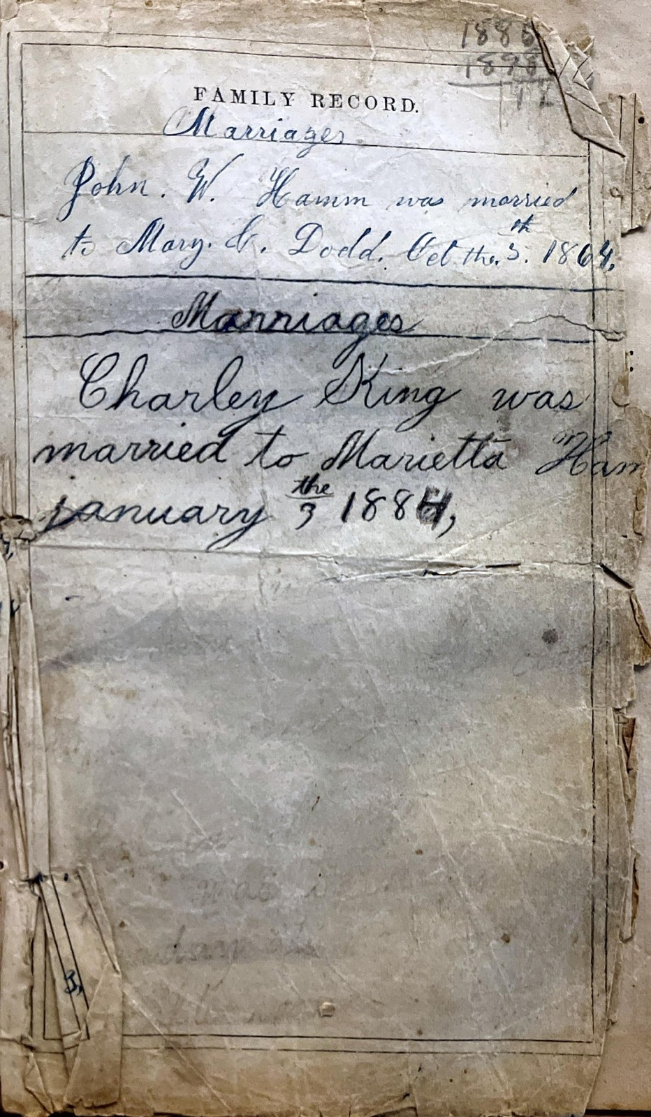 1868 Harris Family Bible (Bible Rescue #1025)