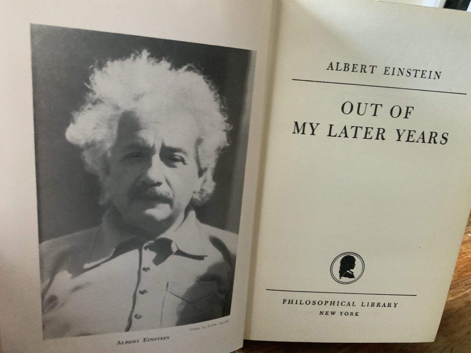 Albert Einstein ~ Out of My Later Years ~ SIGNED By Einstein ~ Published 1950