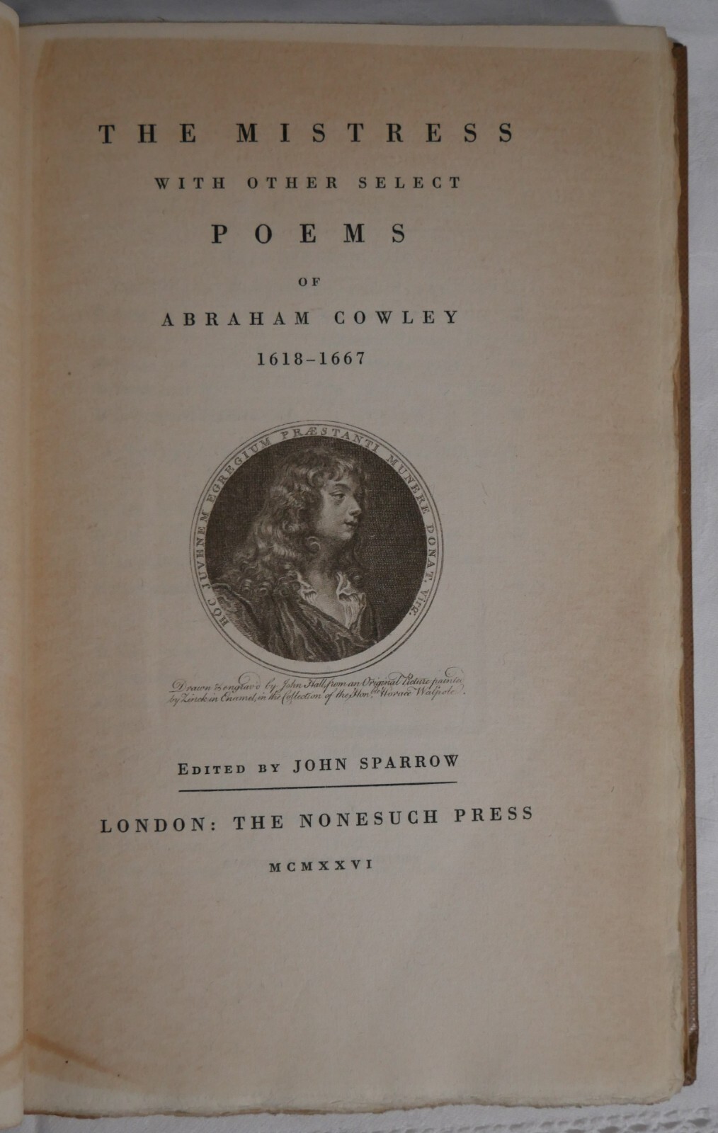 The Mistress Abraham Cowley 1926 Nonesuch Press limited edition