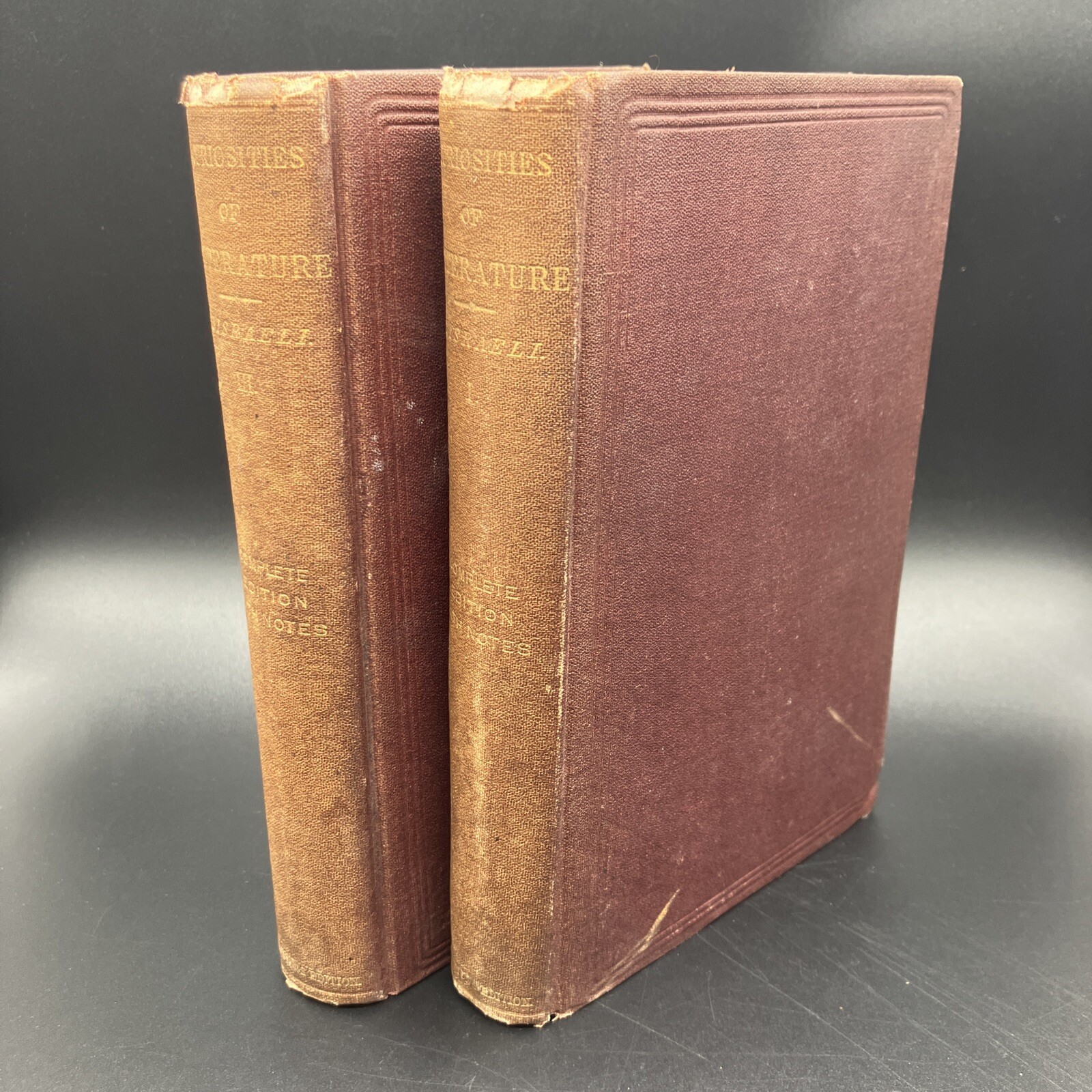 Set of 2 Curiosities Of Literature By I. Disraeli Hardcover 1871 Vol 1 & 3