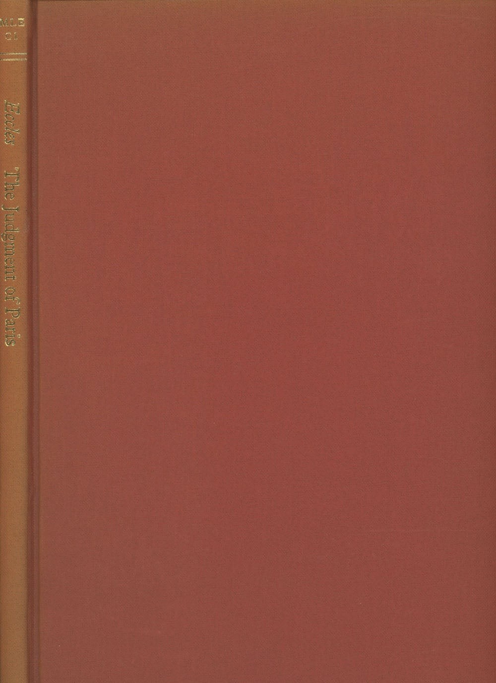 John Eccles / Judgment of Paris Masque by William Congreve Originally 1st 1984