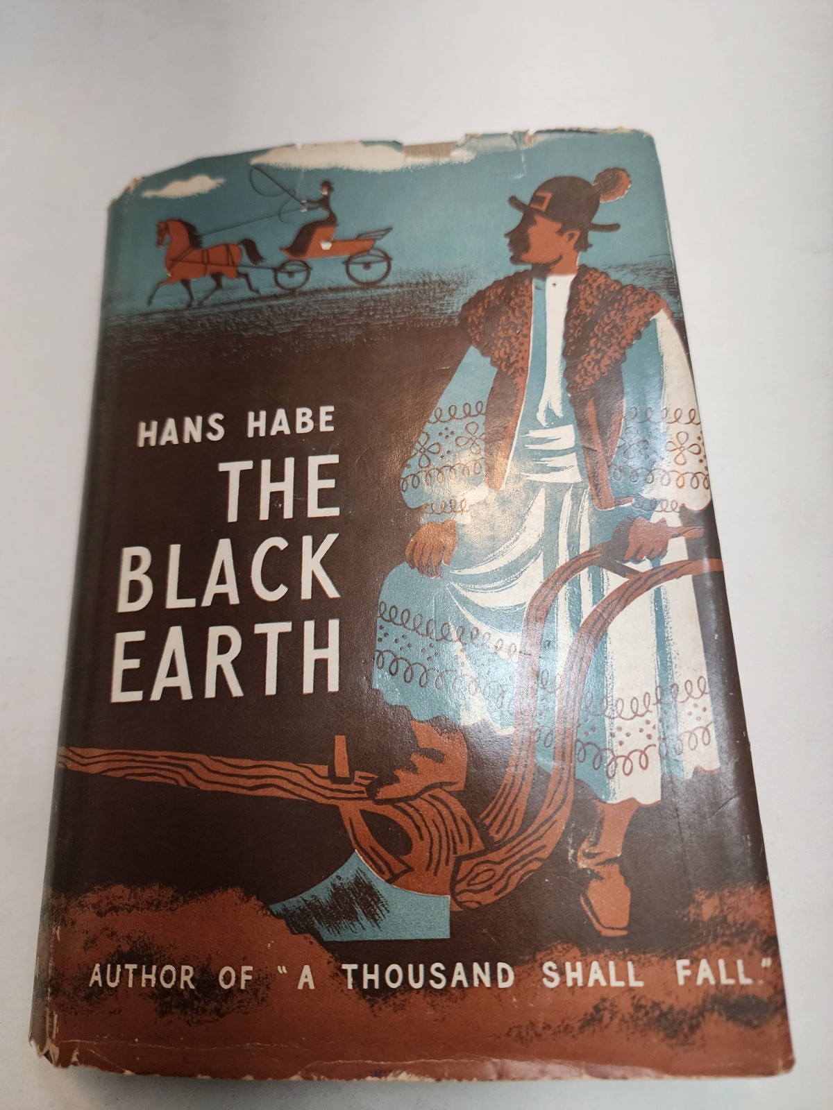 1952 The Black Earth Hans Habe 1st Edition HC DJ Novel Hungary Europe War
