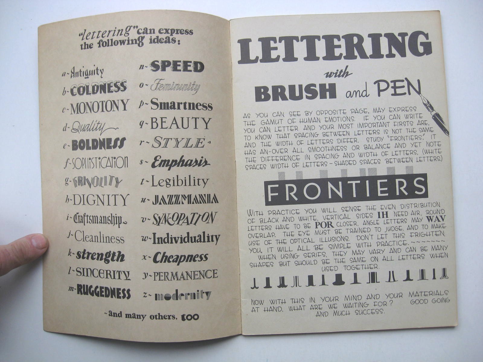LETTERING WITH BRUSH & PEN / DRAWING Simplified ~ Walter T. Foster PB – AA1