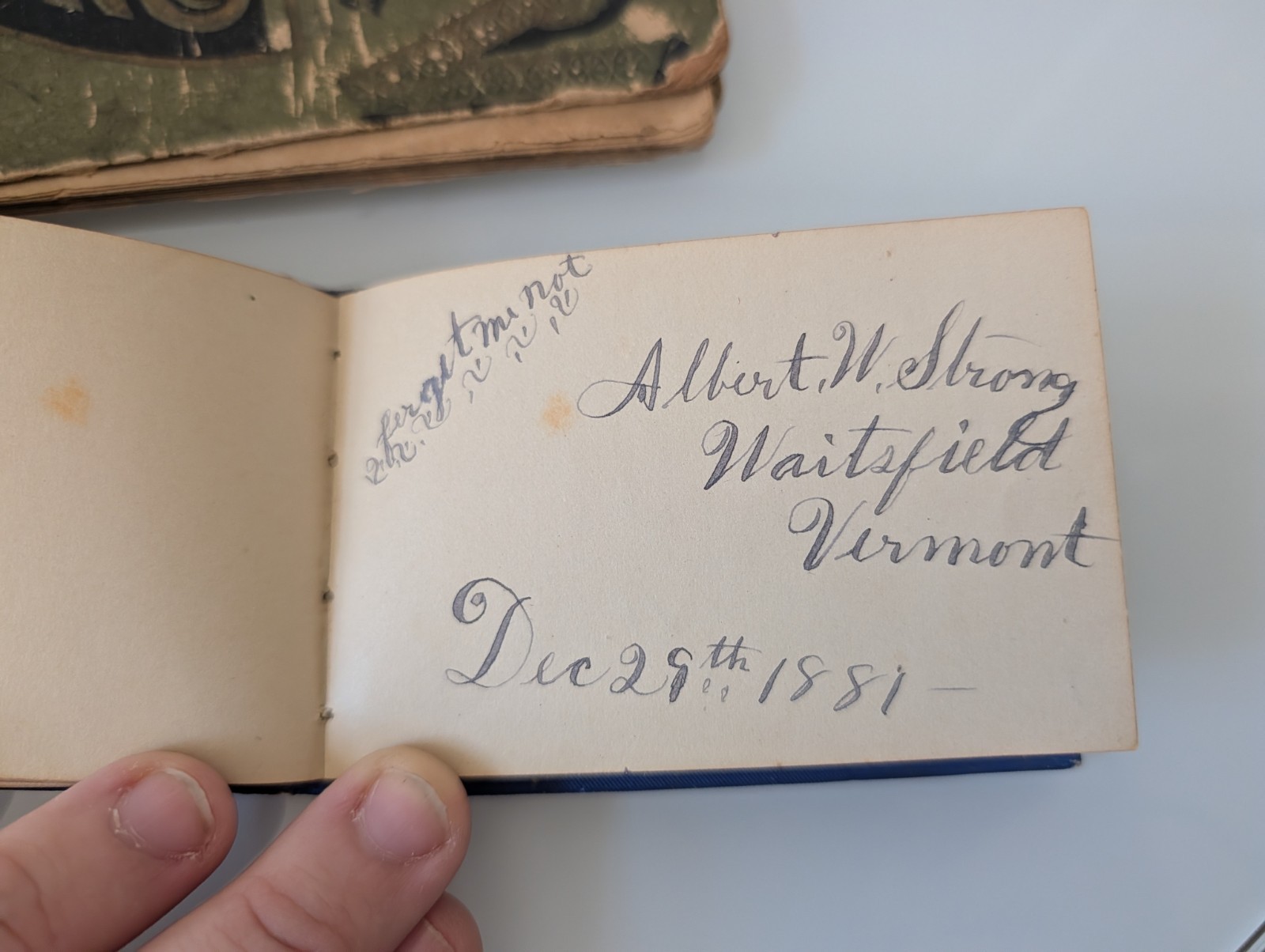 Vintage 1800’s Red Velvet Autograph Book Antique Signature Book Lot