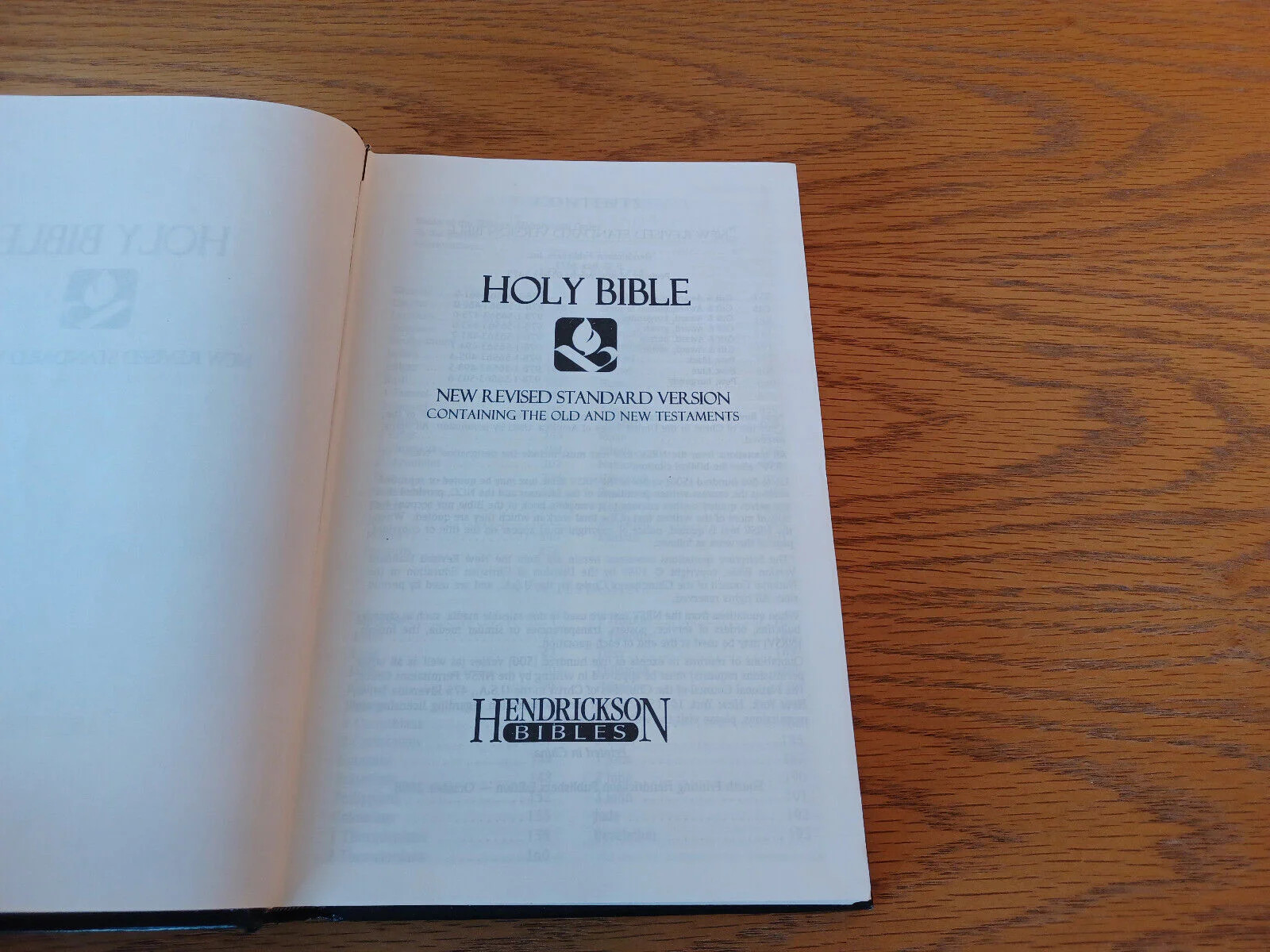 Holy Bible New Revised Standard Version 2008 Hardcover Hendrickson Bibles