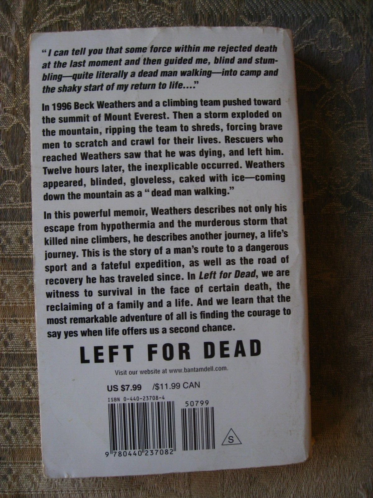 Beck Weathers, Stephen G. Michaud – Left for Dead – 2001 – paperback