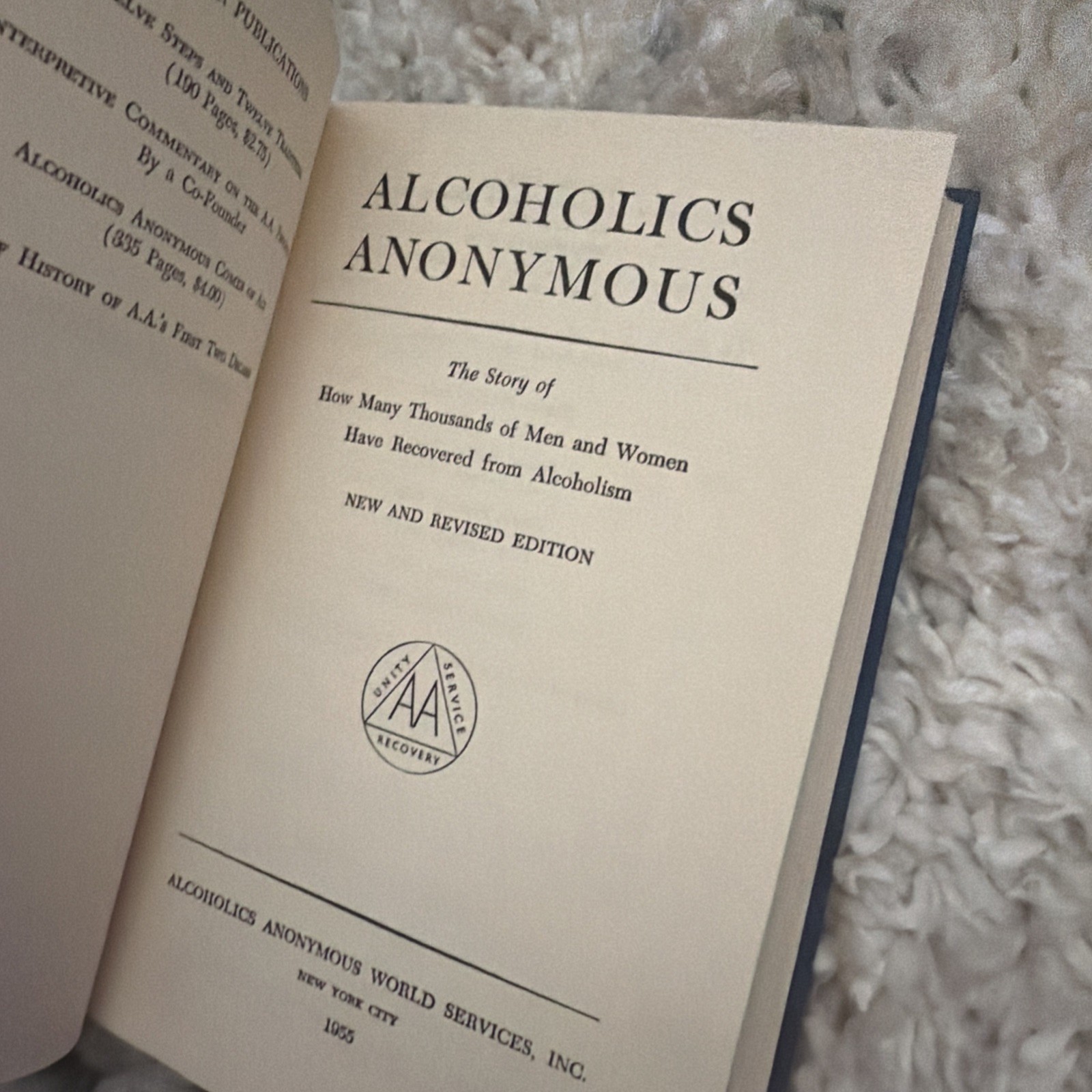 ALCOHOLICS ANONYMOUS 2nd Edition, 7th Printing 1965, Dust Jacket Read ….