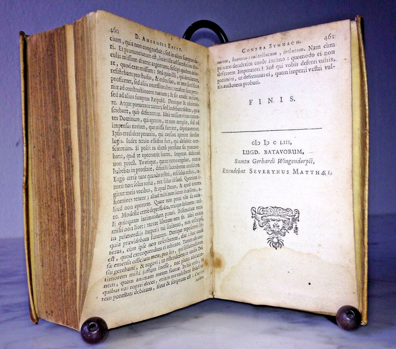 Q. Aurelius Symmachus: Epistularum libri X, cum Ambrosii nonnullis, Leiden 1653