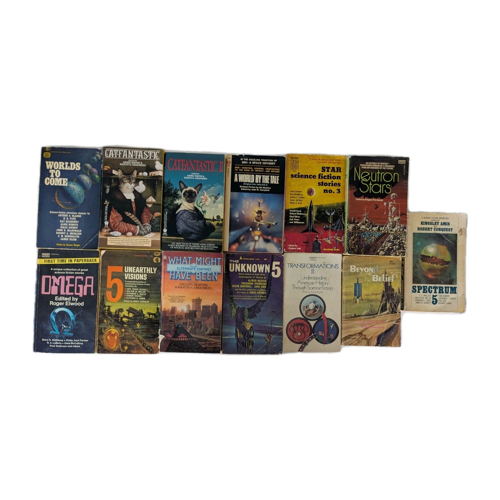 LOT 13 Science Fiction Anthology Short Story Collection Paperback 60s 70s 80s