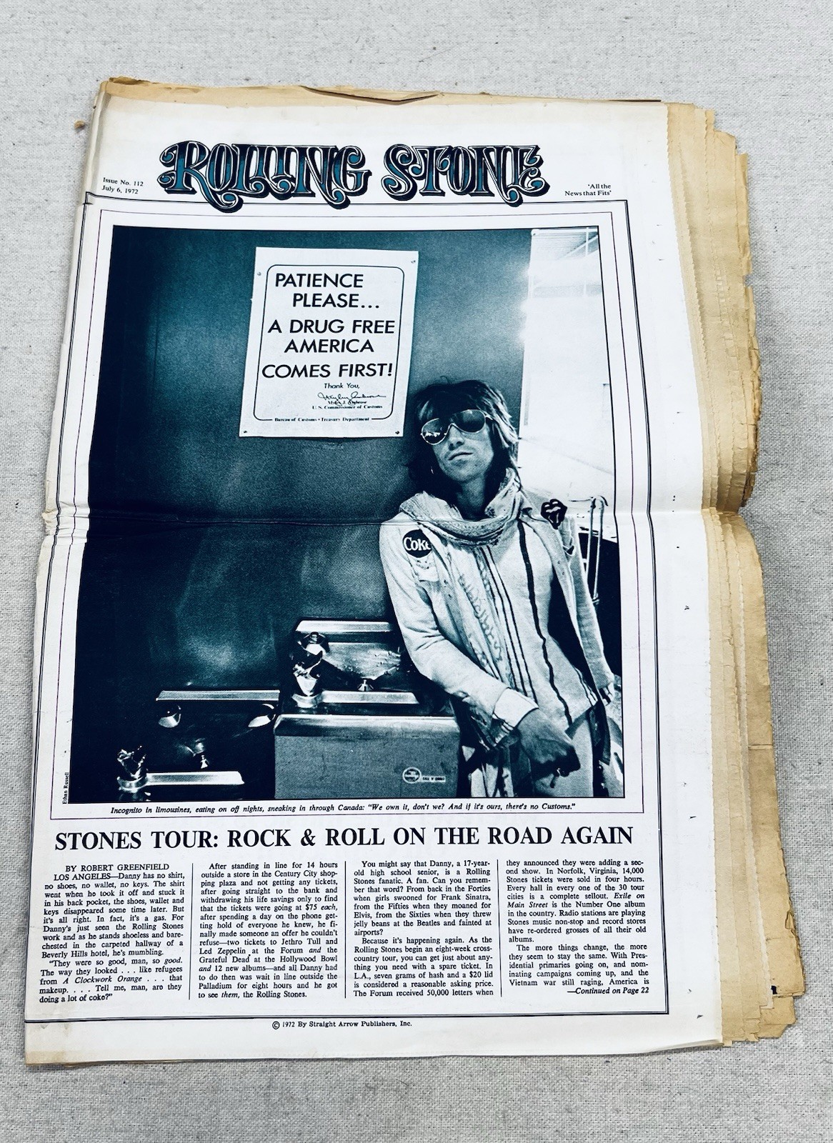 Rolling Stone Issue 112 July 1972 Mick Jagger Rolling Stones Tour Cover