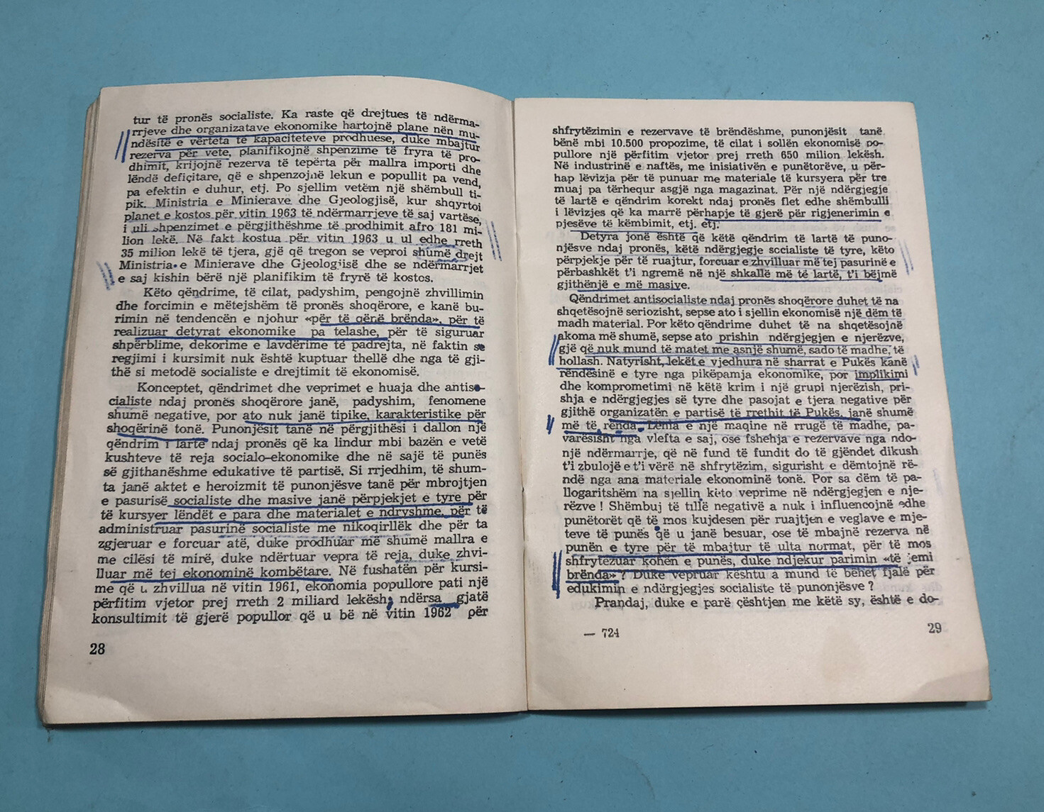 OLD ALBANIA BOOK RAMIZ ALIA-RAPORT MBI FORCIMIN PPSH-1964-COMUNISM TIME-54 PAGES