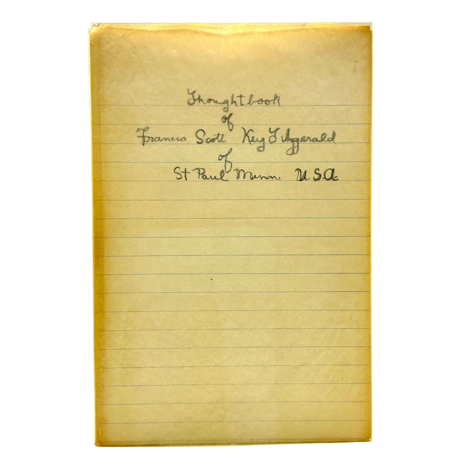 F Scott Fitzgerald Thoughtbook 1965 Limited 300 Princeton Facsimile MS