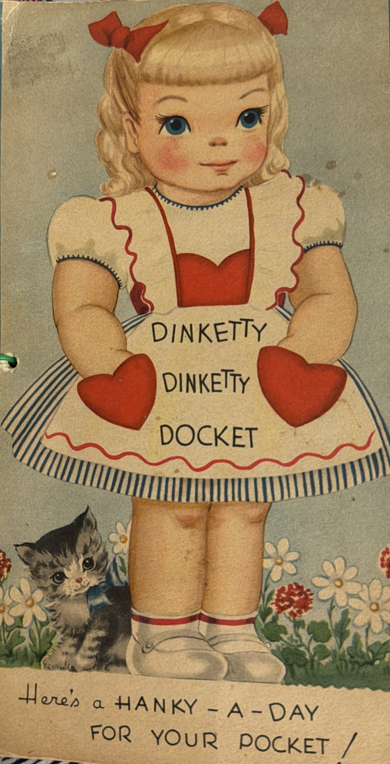 Dinketty Dinketty Docket Hanky A Day Children’s Book 1st Ed by J.S.C Era 1950