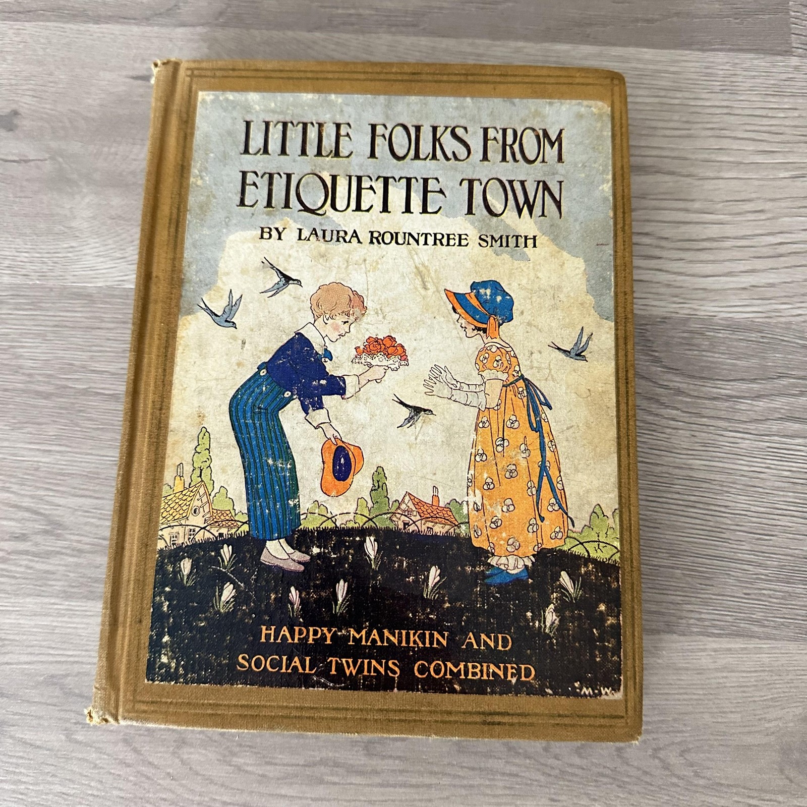 Vintage Little Folks From Etiquette Town Smith June Tan Cloth HC 1944 Children’s