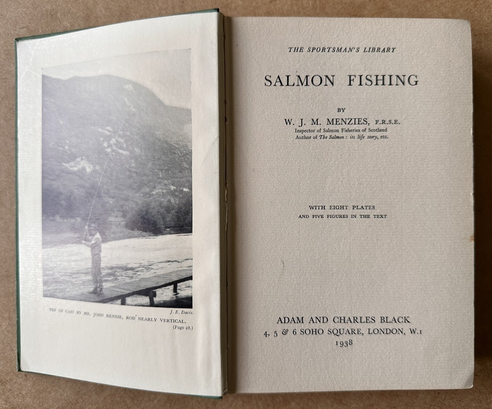 ANGLING Salmon Fishing, W J M Menzies. 1938. Sportsman’s Library. Hardback