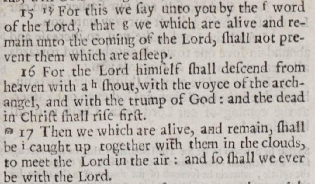 Ordination Bishops & Deacons 1 Timothy 3 1649 KJV Bible Leaf Elders Ministry