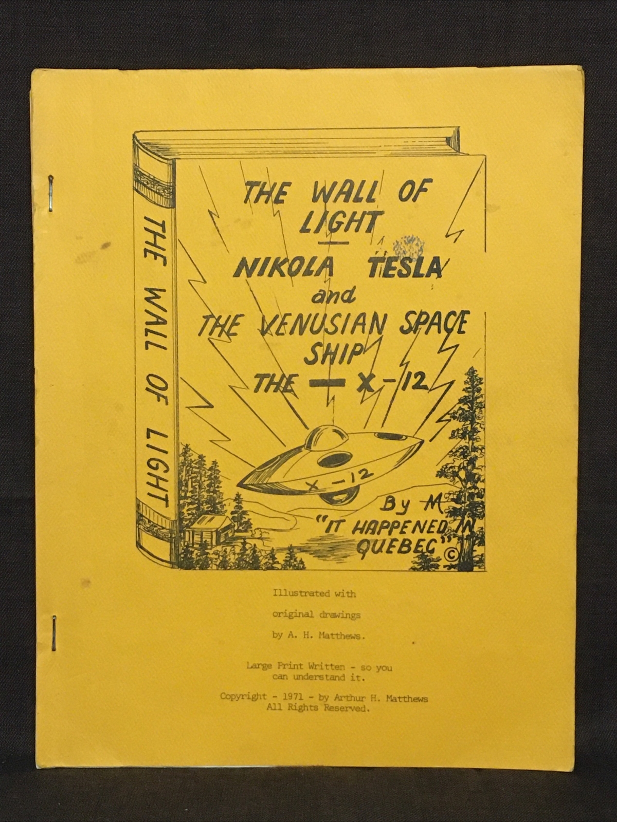 Ultra Rare 1973 1 Of 500 The Wall Of Light Nikola Tesla X-12 Arthur Matthews
