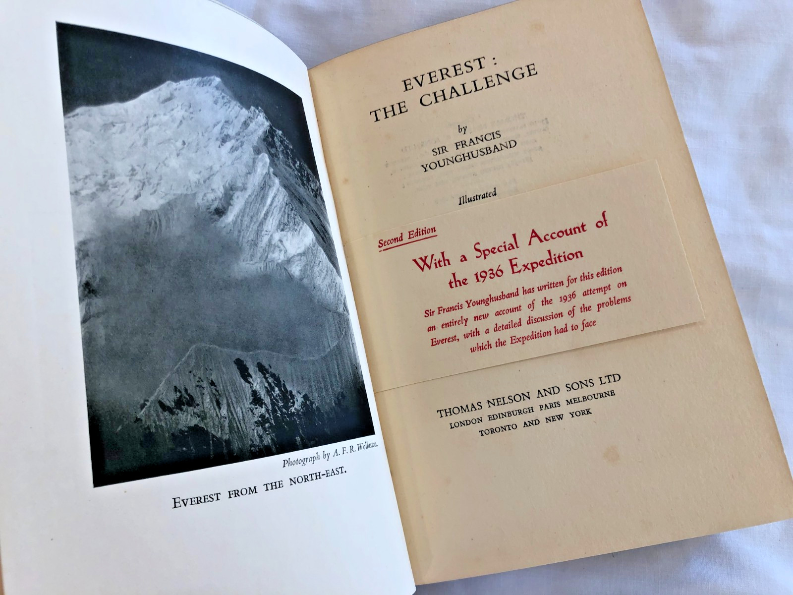 EVEREST The Challenge – Sir Francis Youngblood 1936 GILT TITLES ILLUS. HB