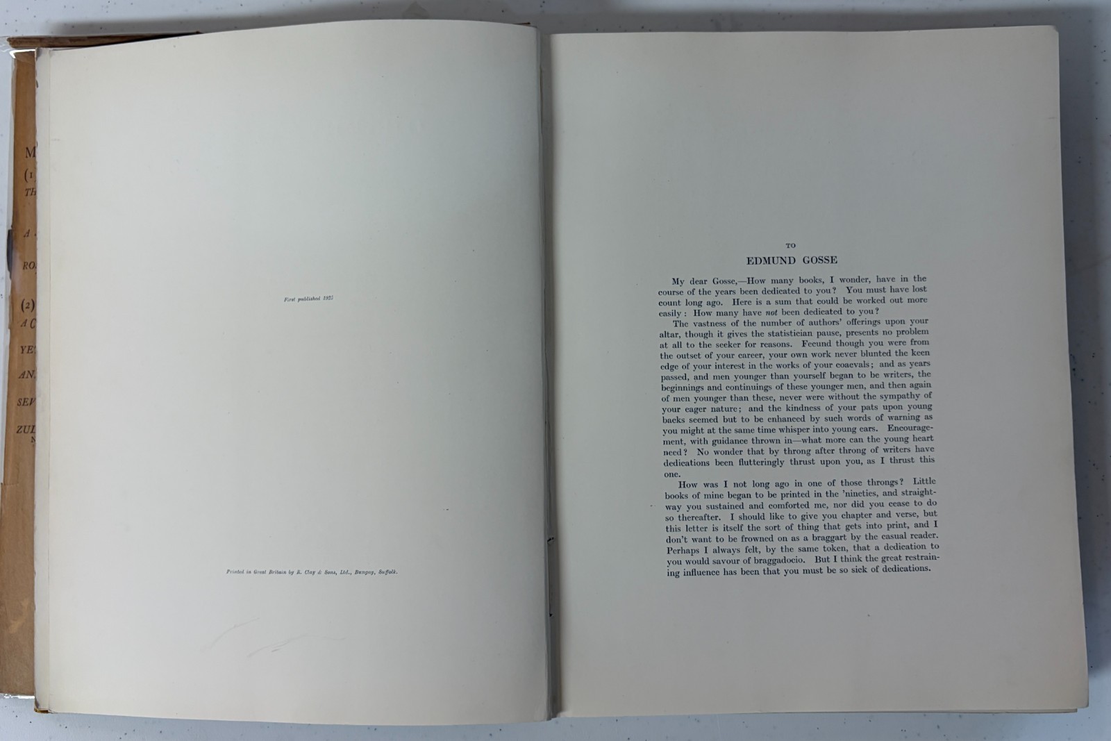 Observations by Max Beerbohm, ORIGINAL DUST JACKET, 1925, William Heinemann