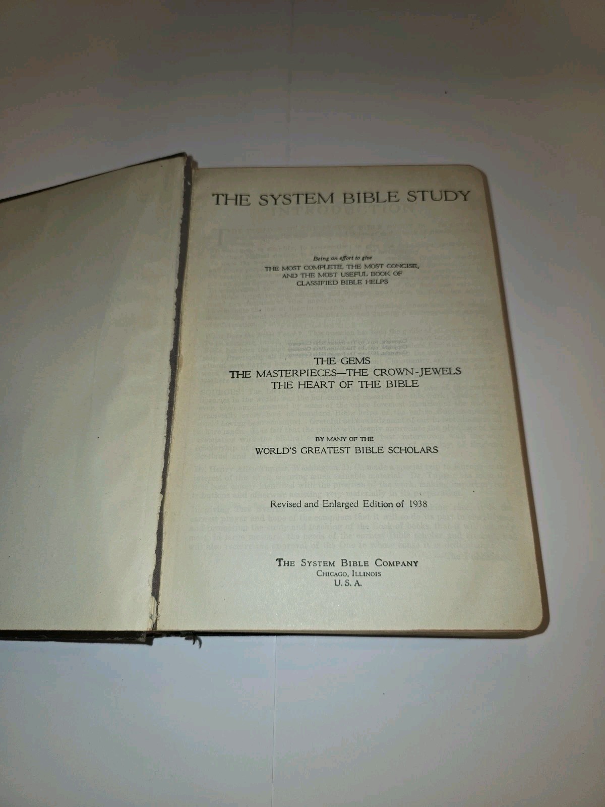 The System Bible Study Revised And Enlarged Leather Bound Study Bible 1938