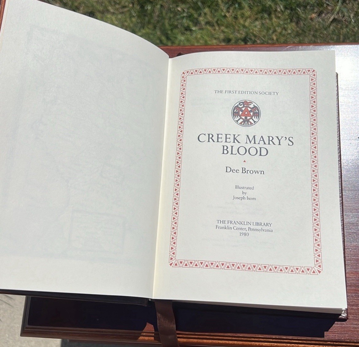 Franklin Library First Edition Society CREEK MARY’S BLOOD Dee Brown 1980 MINT!
