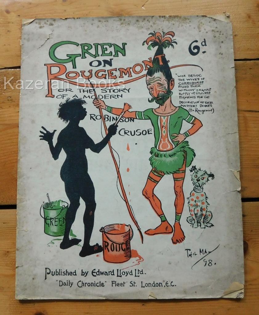 Antique Victorian Publication Grien On Rougemont Story Of Modern Robinson Crusoe