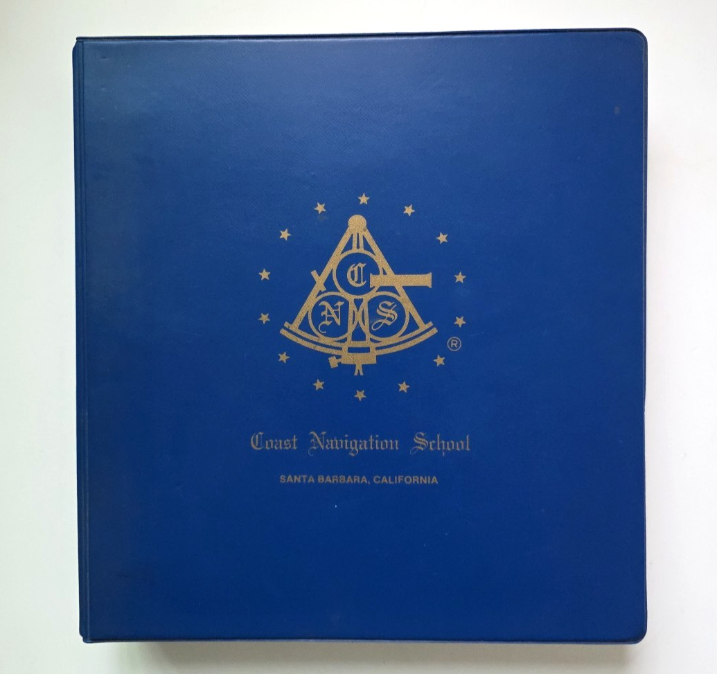 Coast Navigation School Marine Meteorology Course Binder Santa Barbara CA 1970s