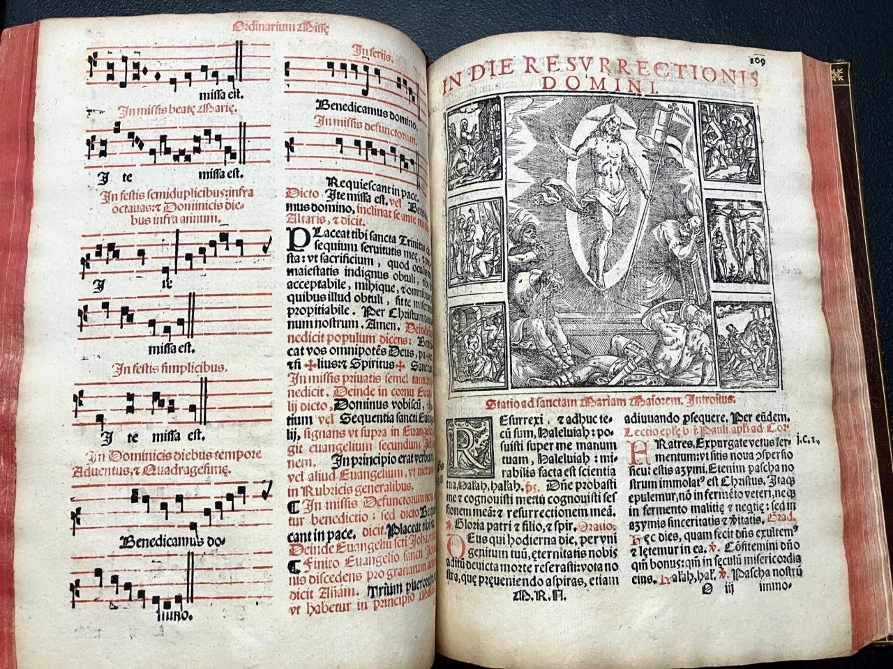 1582 Rare MISSALE ROMANUM Large Leather Catholic Book NUMEROUS ILLUSTRATIONS