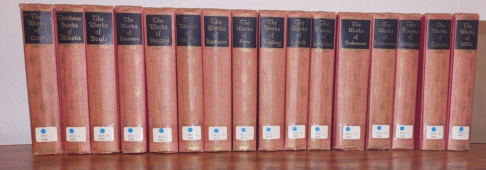 The Works Of Hardback Set of 16 Books Vintage 1920’s Black’s Readers Service Co