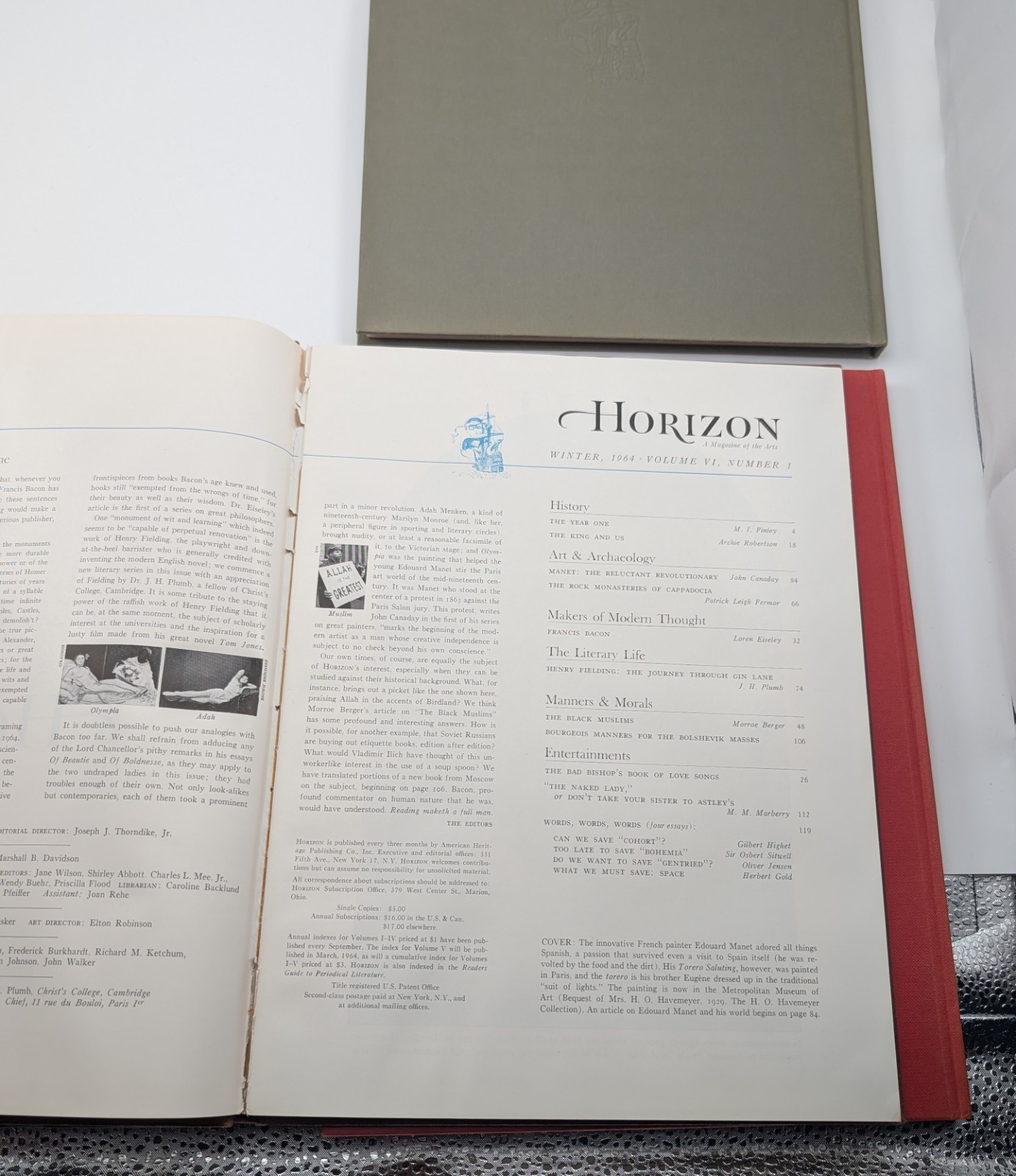 Horizon Magazine of the Arts Lot of 4 by Year 1964 – Vol. VI 1-4 w Rhine Foldout