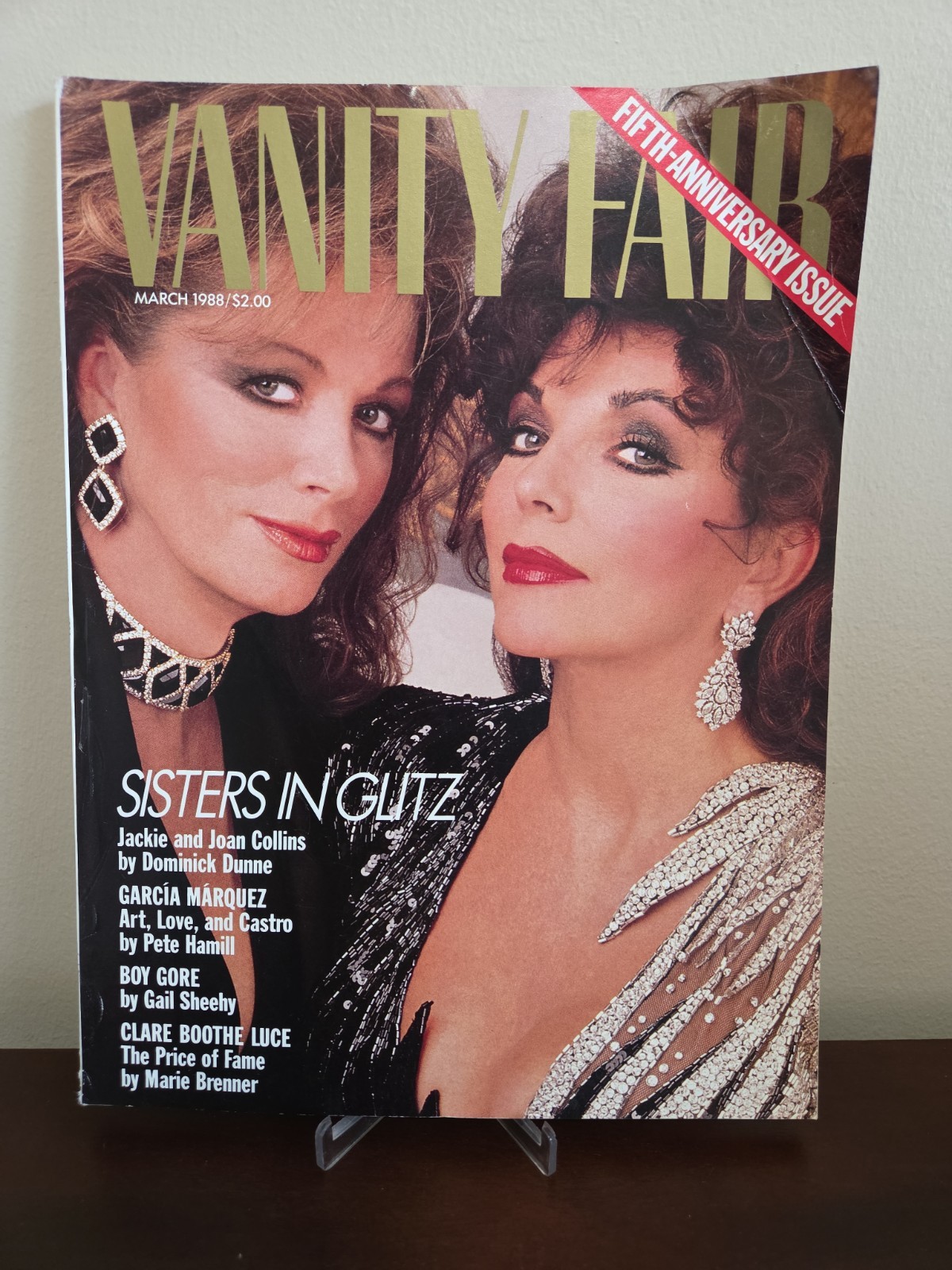 Vtg Vanity Fair Magazine 5th Anniversary Issue Joan Jackie Collins March 1988