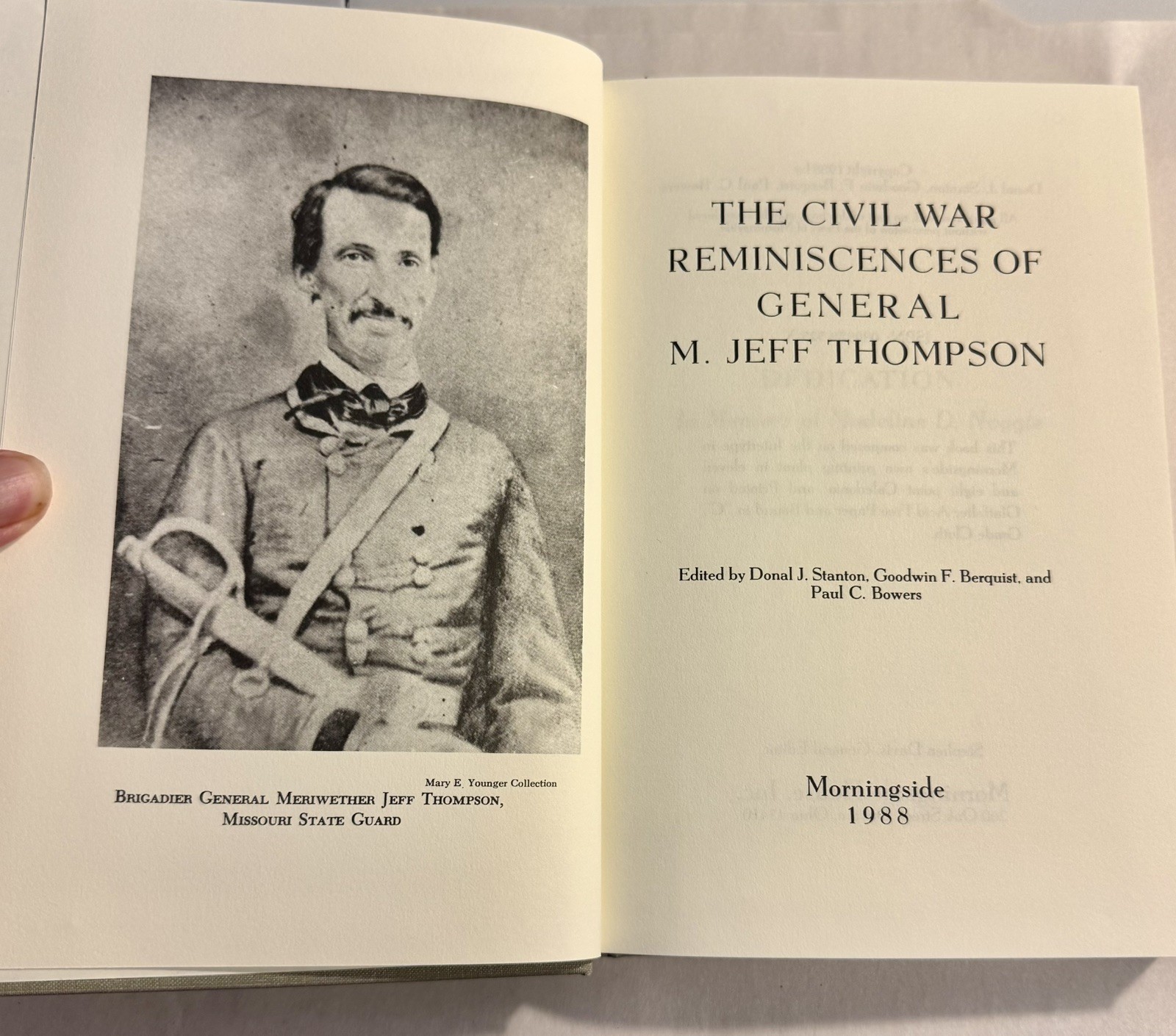 Civil War Reminiscences of General M. Jeff Thompson – 1st ed.