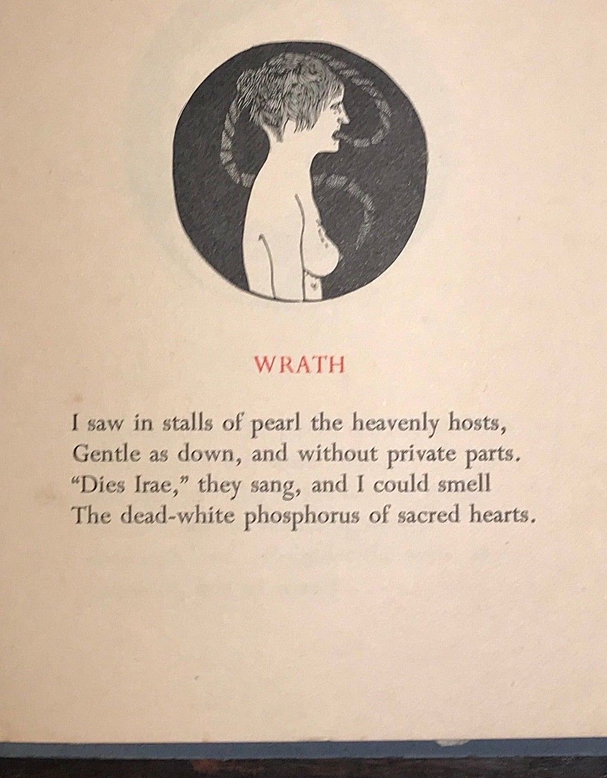SIGNED – ANTHONY HECHT – THE SEVEN DEADLY SINS – LTD ED Poems 175/300, L. BASKIN